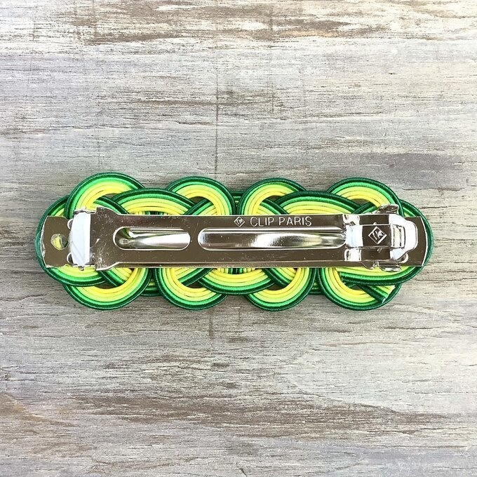 水引 バレッタ【レモンライム】グリーン レモンイエロー 柑橘