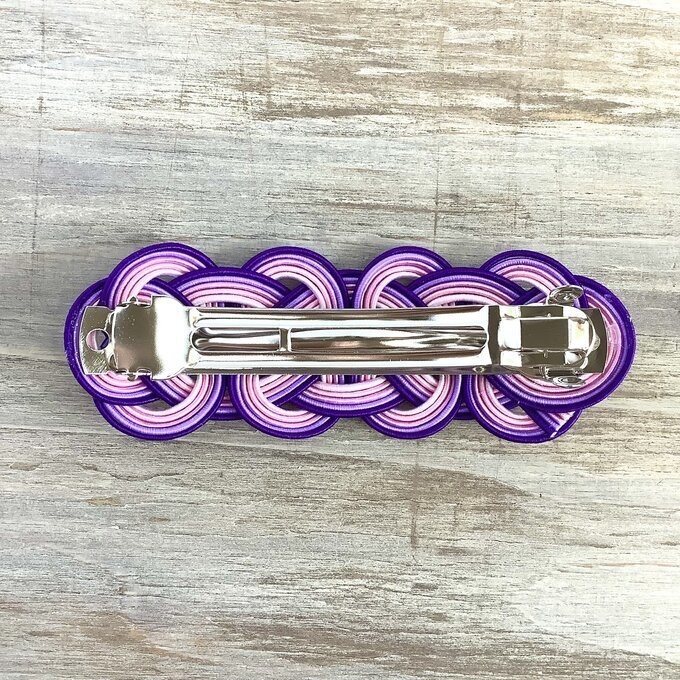 水引 バレッタ【撫子】なでしこ 紫 ピンク 和風