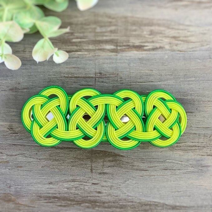 水引 バレッタ【レモン】イエロー 柑橘 爽やか