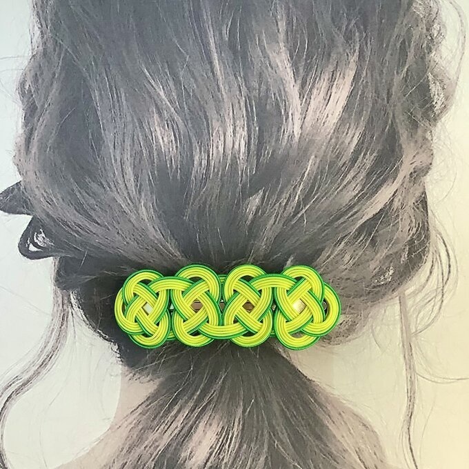 水引 バレッタ【レモン】イエロー 柑橘 爽やか