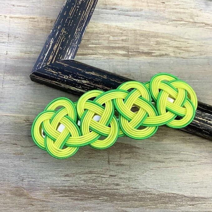 水引 バレッタ【レモン】イエロー 柑橘 爽やか