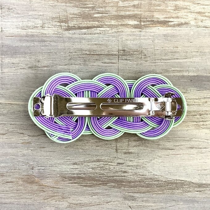 水引 バレッタ【抹茶ミルク&ラベンダー】パステルカラー 和風