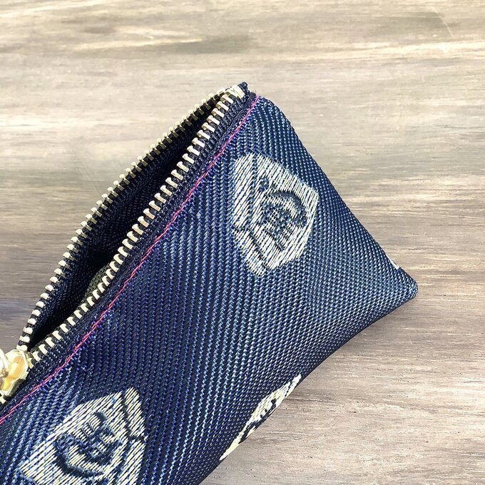 【左馬】畳縁 テトラ型 ペンケース 将棋 駒 縁起物