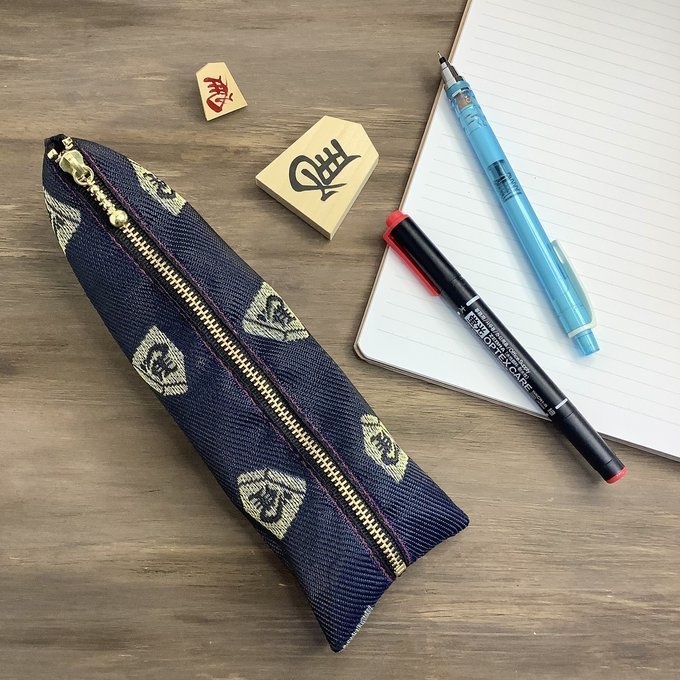 【左馬】畳縁 ミニポーチ カードケース 小銭入れ 将棋 駒 縁起物