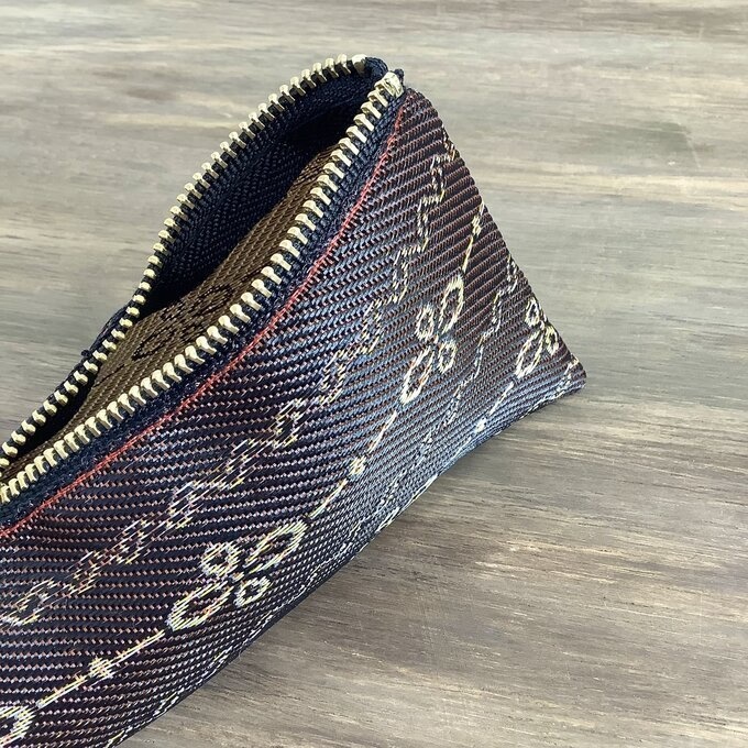 【ガトーショコラ オペラ】畳縁 テトラ型 ペンケース ブラウン チョコレート レトロ