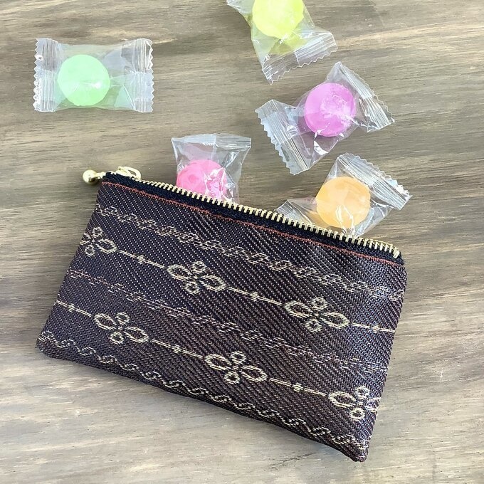 【ガトーショコラ オペラ】畳縁 テトラ型 ペンケース ブラウン チョコレート レトロ