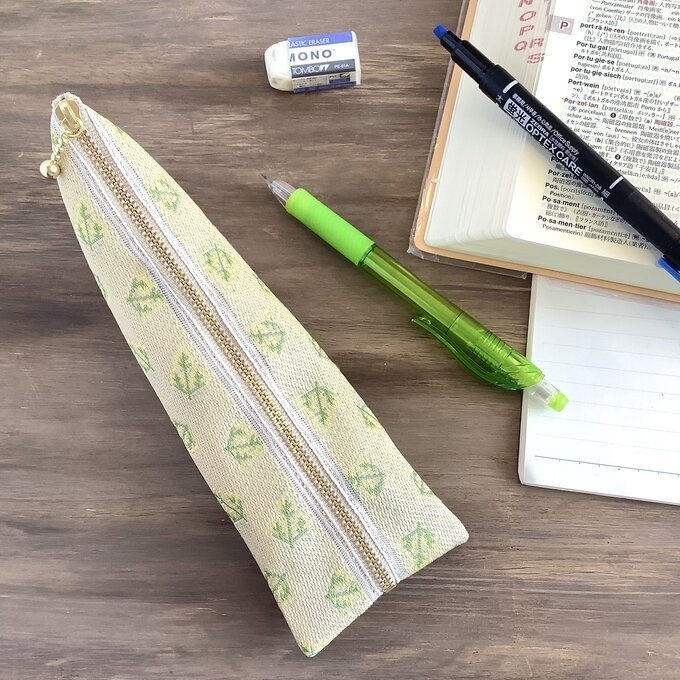 【ミモザ】畳縁 ぺたんこ ミニポーチ 小銭入れ カードケース 春 ベージュ イエロー フレンチ