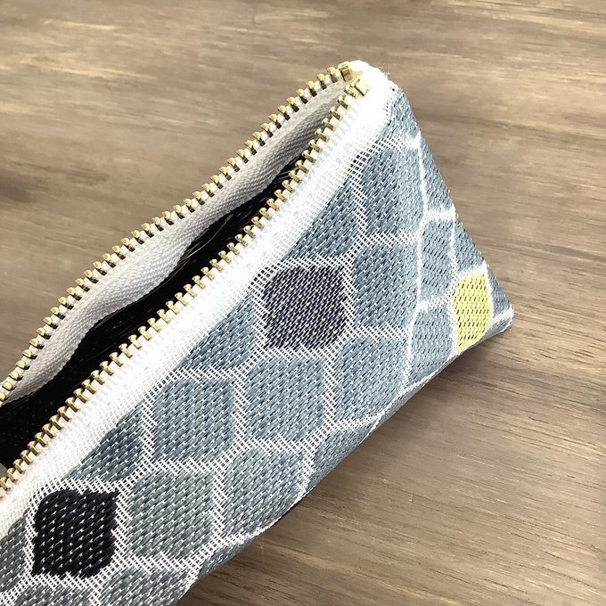 【モロッカンタイル】畳縁 テトラ型 ペンケース グレー 灰色 モロッコ