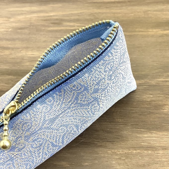 【雪の女王】畳縁 テトラ型 ペンケース アイスブルー オリエンタル