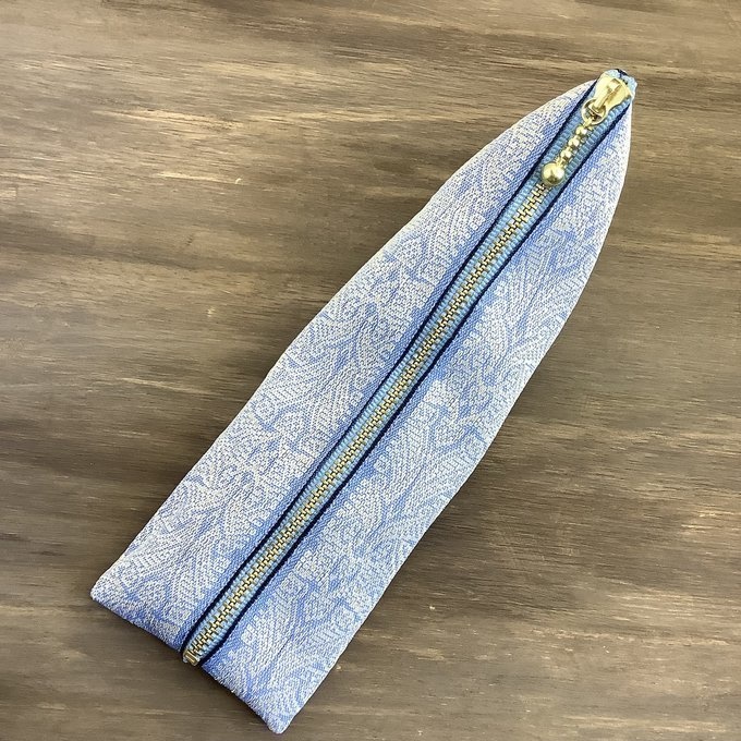 【雪の女王】畳縁 テトラ型 ペンケース アイスブルー オリエンタル