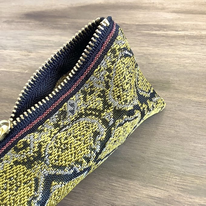 【金蛇柄】畳縁 テトラ型 ペンケース ゴールド ヘビ パイソン