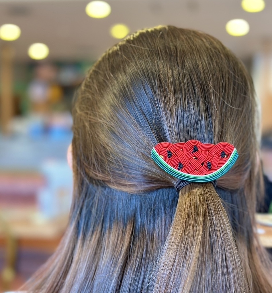 水引 バレッタ【すいか】赤 可愛い スイカ