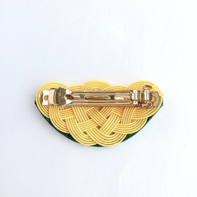 水引 バレッタ【すいか】黄色 可愛い スイカ