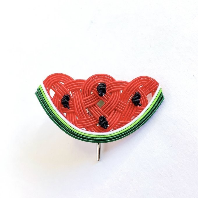 水引 ポニーフック【すいか】赤 可愛い スイカ