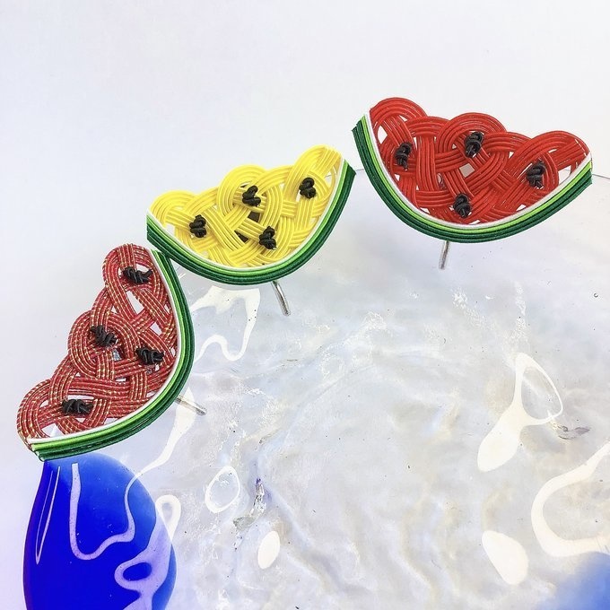 水引 ポニーフック【すいか】黄色 可愛い スイカ