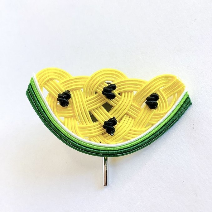 水引 ポニーフック【すいか】黄色 可愛い スイカ