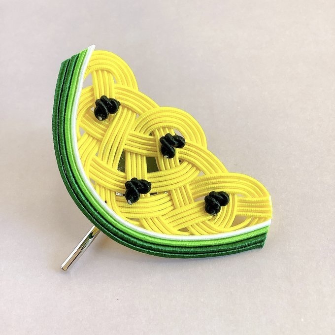 水引 ポニーフック【すいか】黄色 可愛い スイカ