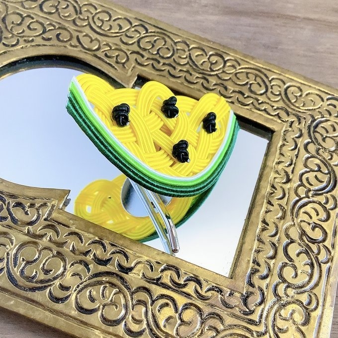 水引 ポニーフック【すいか】黄色 可愛い スイカ