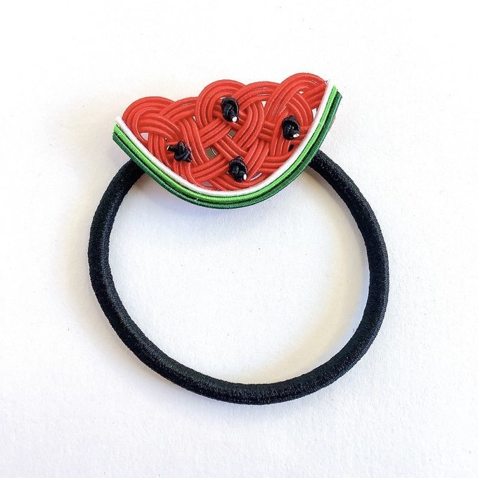 水引 ヘアゴム【すいか】赤 可愛い スイカ