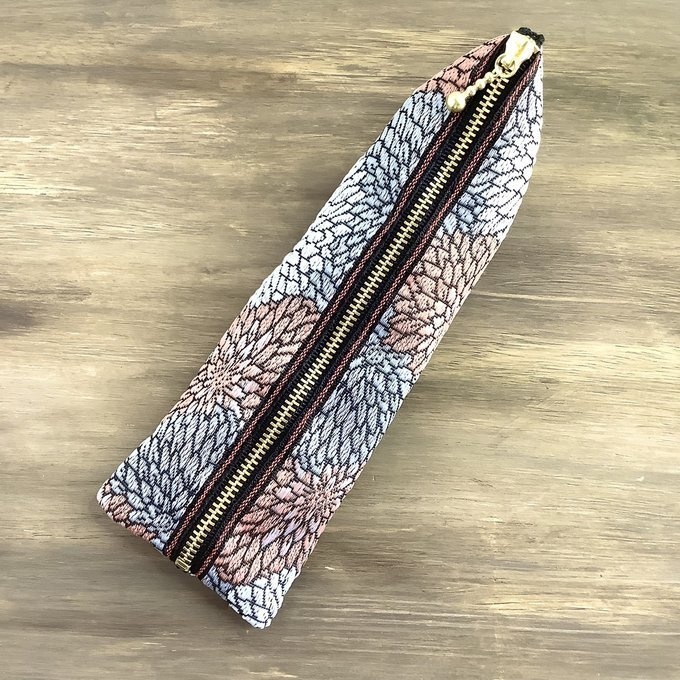 【菊】畳縁 テトラ型 ペンケース ニュアンスカラー 和風 ぼかし