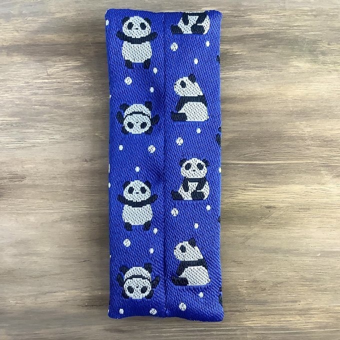 【パンダ】畳縁 ぺたんこ ペンケース 熊猫 熊貓 青 紫 メガネケース