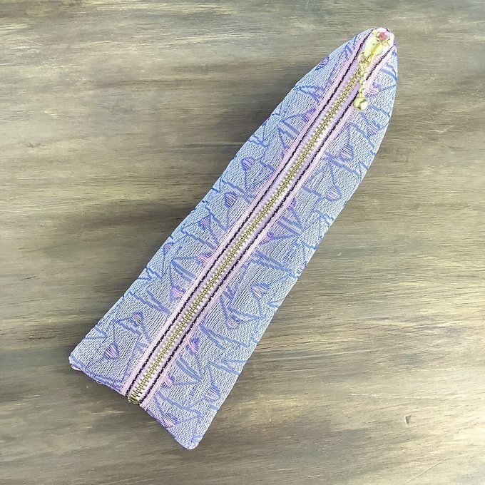 【ラブレター】畳縁 テトラ型 ペンケース 手紙 封筒 ハート ユニコーンカラー