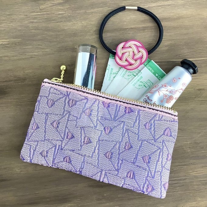 【ラブレター】畳縁 テトラ型 ペンケース 手紙 封筒 ハート ユニコーンカラー