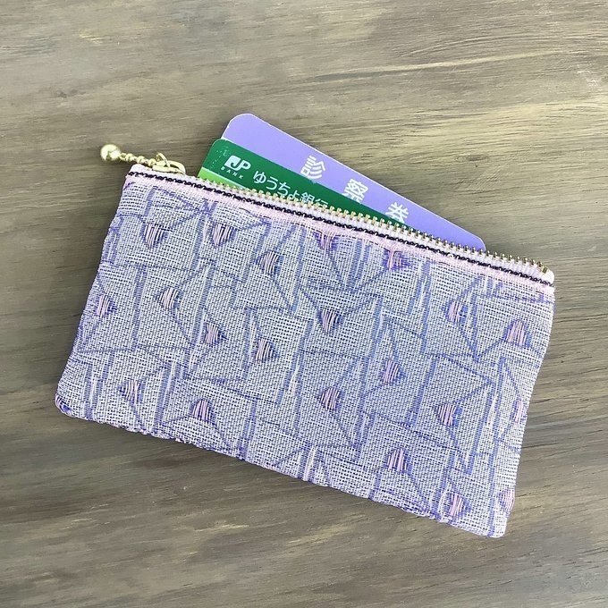 【ラブレター】畳縁 ぺたんこ ミニポーチ 小銭入れ カードケース ハート ユニコーンカラー