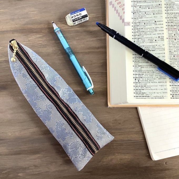 【花影】畳縁 ミニポーチ カードケース 小銭入れ 数珠入れ 桜 シルバー グレー 和風