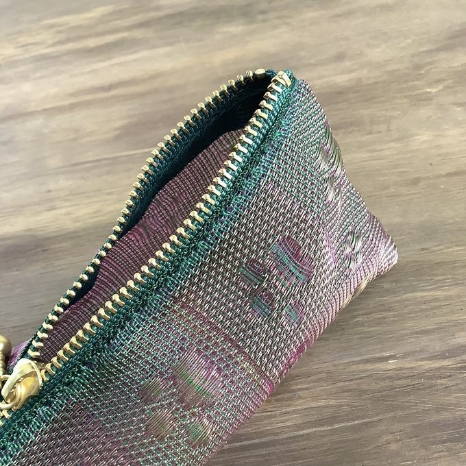 【肉球】畳縁 テトラ型 ペンケース グリーン ピンク 犬 猫 足あと