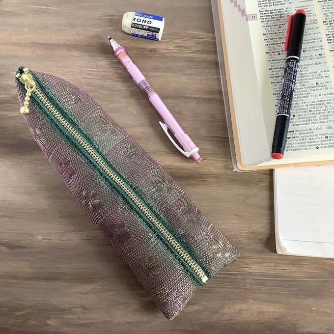 【肉球】畳縁 ぺたんこ ミニポーチ カードケース 小銭入れ 足あと グリーン ピンク 犬 猫