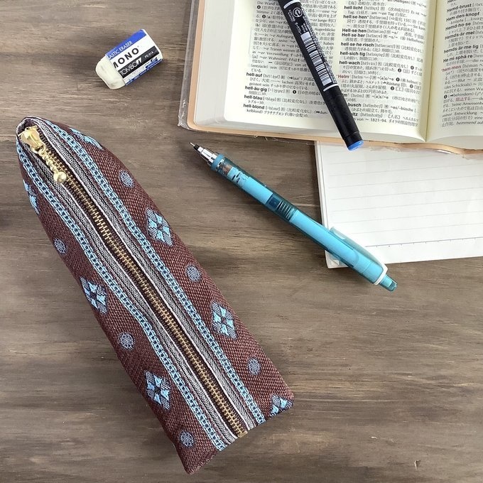 【プロバンス】畳縁 ぺたんこ ミニポーチ 小銭入れ カードケース 南仏 チョコレート ターコイズ 茶 青