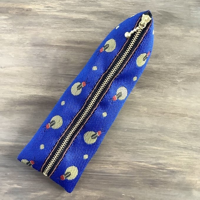 【蛍】畳縁 テトラ型 ペンケース 紺 夏 昆虫 夜