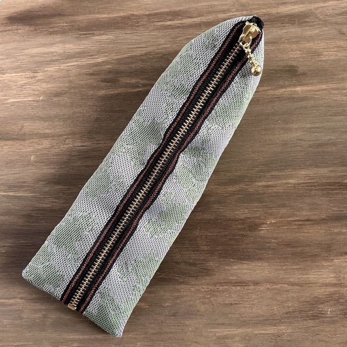 【花影】畳縁 テトラ型 ペンケース 桜 シルバー ミント 和風