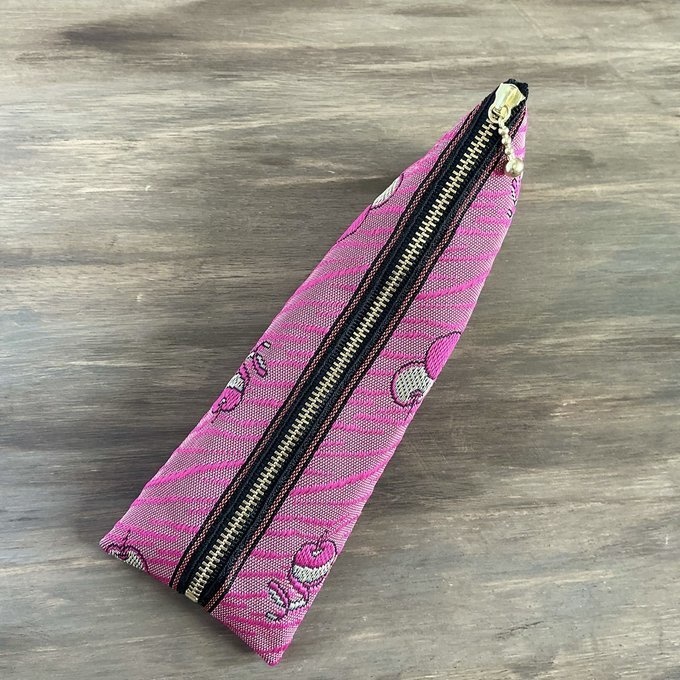 【皮むき りんご】畳縁 テトラ型 ペンケース リンゴ 安曇野 信州 ピンク