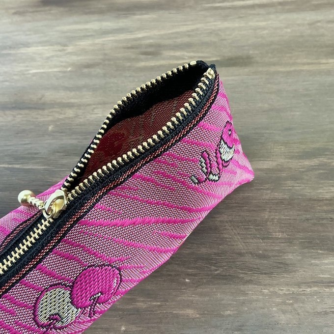 【皮むき りんご】畳縁 テトラ型 ペンケース リンゴ 安曇野 信州 ピンク