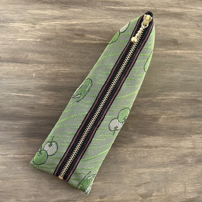 【うさぎ 青りんご】畳縁 テトラ型 ペンケース リンゴ 安曇野 信州 緑 グリーンアップル