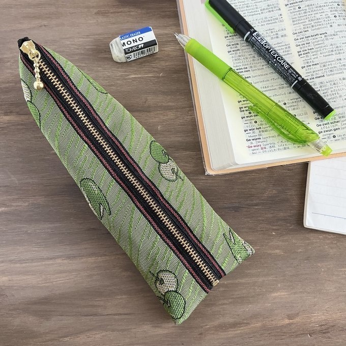 【うさぎ 青りんご】畳縁 ぺたんこ ミニポーチ 小銭入れ カードケース リンゴ 安曇野 信州 緑 青りんご グリーンアップル