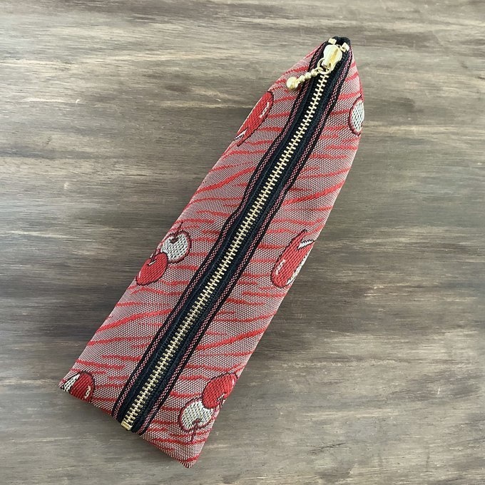 【うさぎ りんご】畳縁 テトラ型 ペンケース リンゴ 安曇野 信州 赤