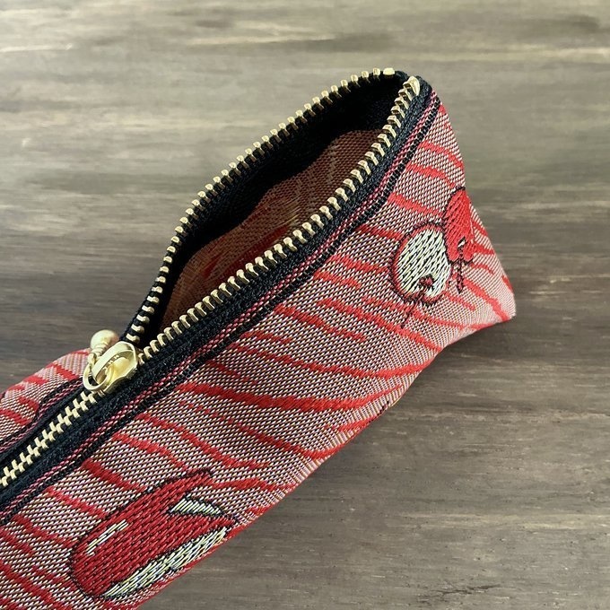 【うさぎ りんご】畳縁 テトラ型 ペンケース リンゴ 安曇野 信州 赤