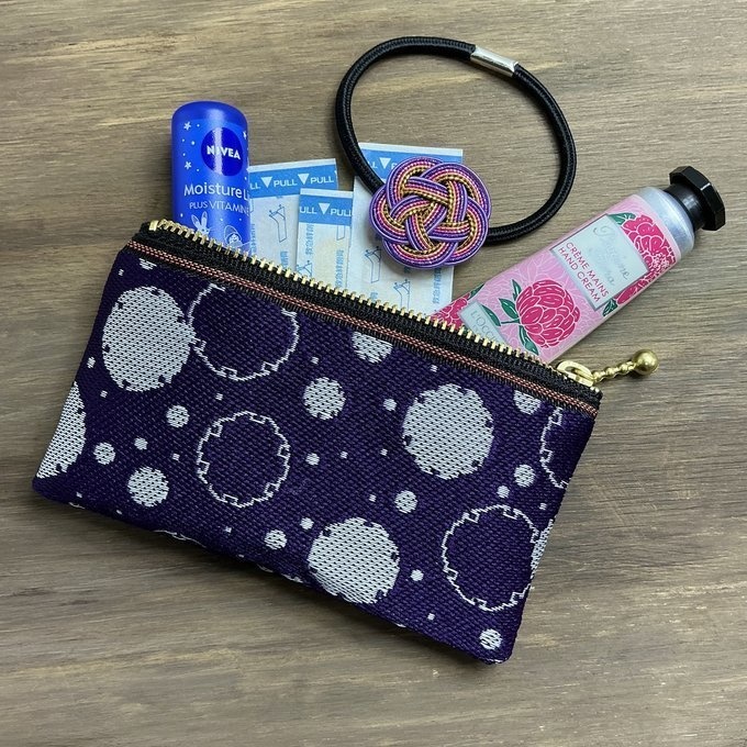 【雪輪文様】畳縁 テトラ型 ペンケース 雪 和柄 伝統