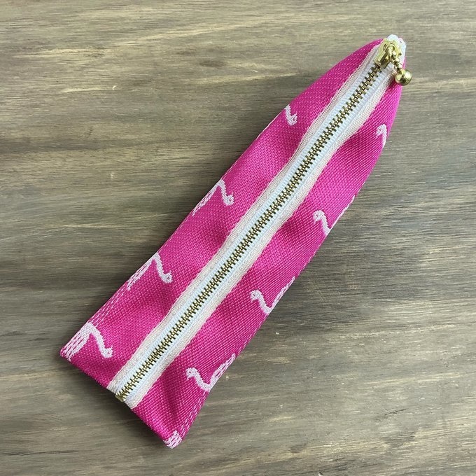 【スワン】畳縁 テトラ型 ペンケース 白鳥 バレエ ピンク