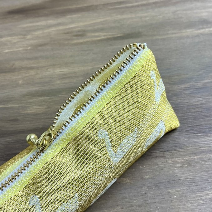 【スワン】畳縁 テトラ型 ペンケース 白鳥 バレエ ゴールド