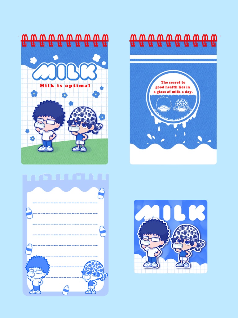 【乾海】MILKメモ帳&ステッカーセット