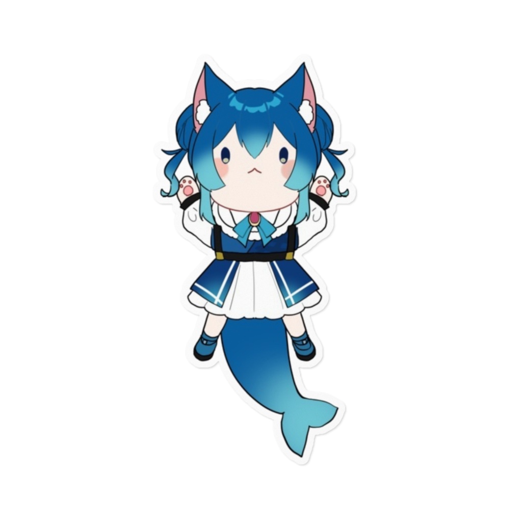 猫海葵　もちもちステッカー