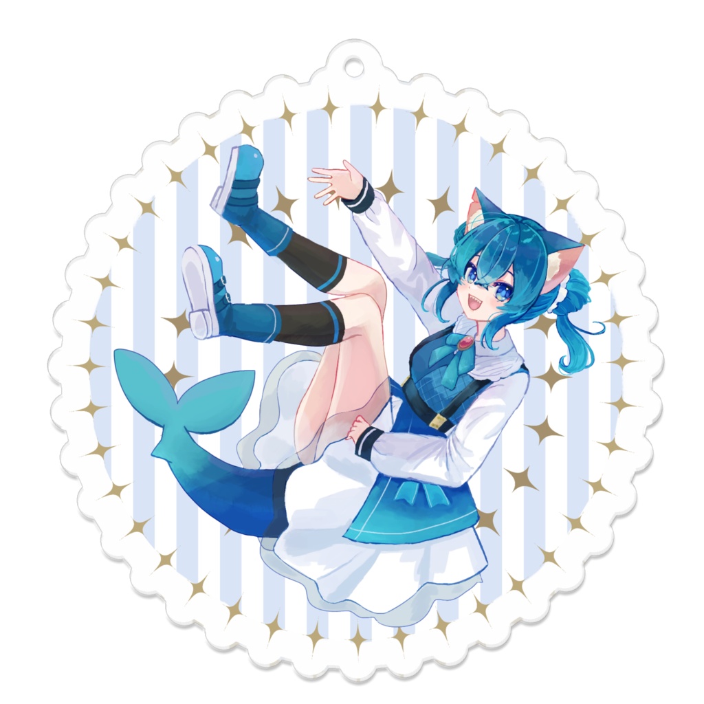 猫海葵 キラキラアクキー
