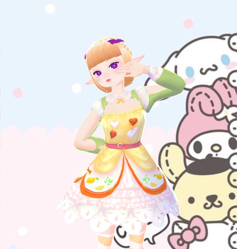 Vroid Kawaii Hair preset with ribbons!!!! ヘアプリセット