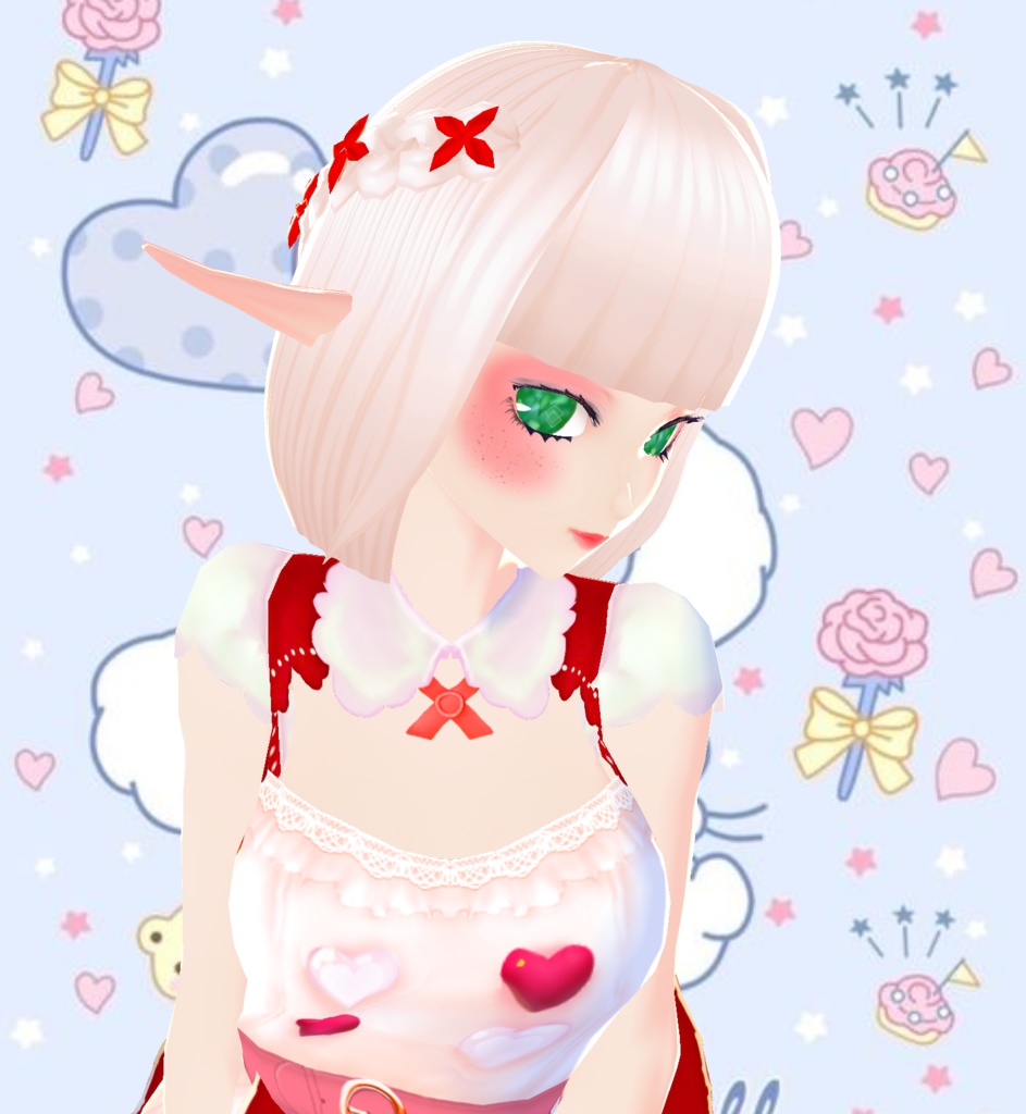 Vroid Kawaii Celtic Flower girl Hair preset ヘアプリセット