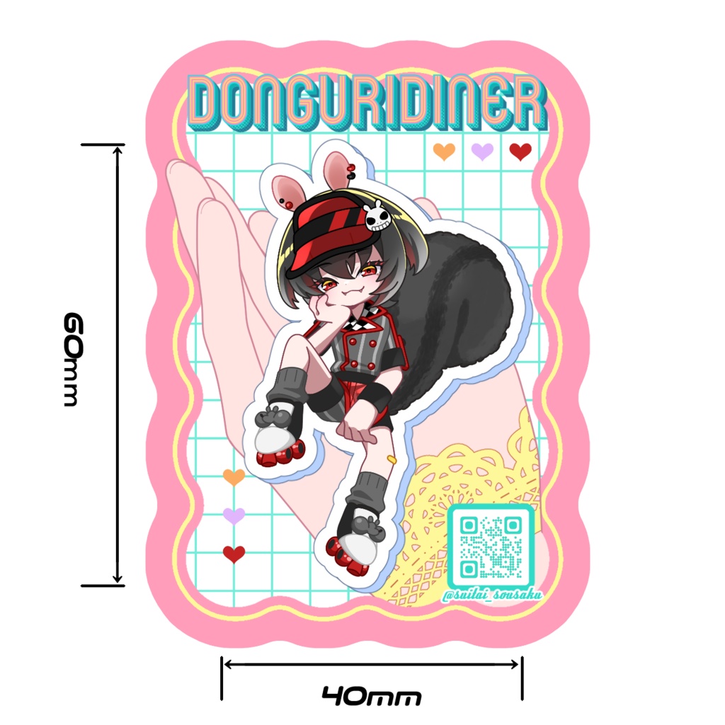 【DONGURI DINER】アクリルステッカー　ノノ