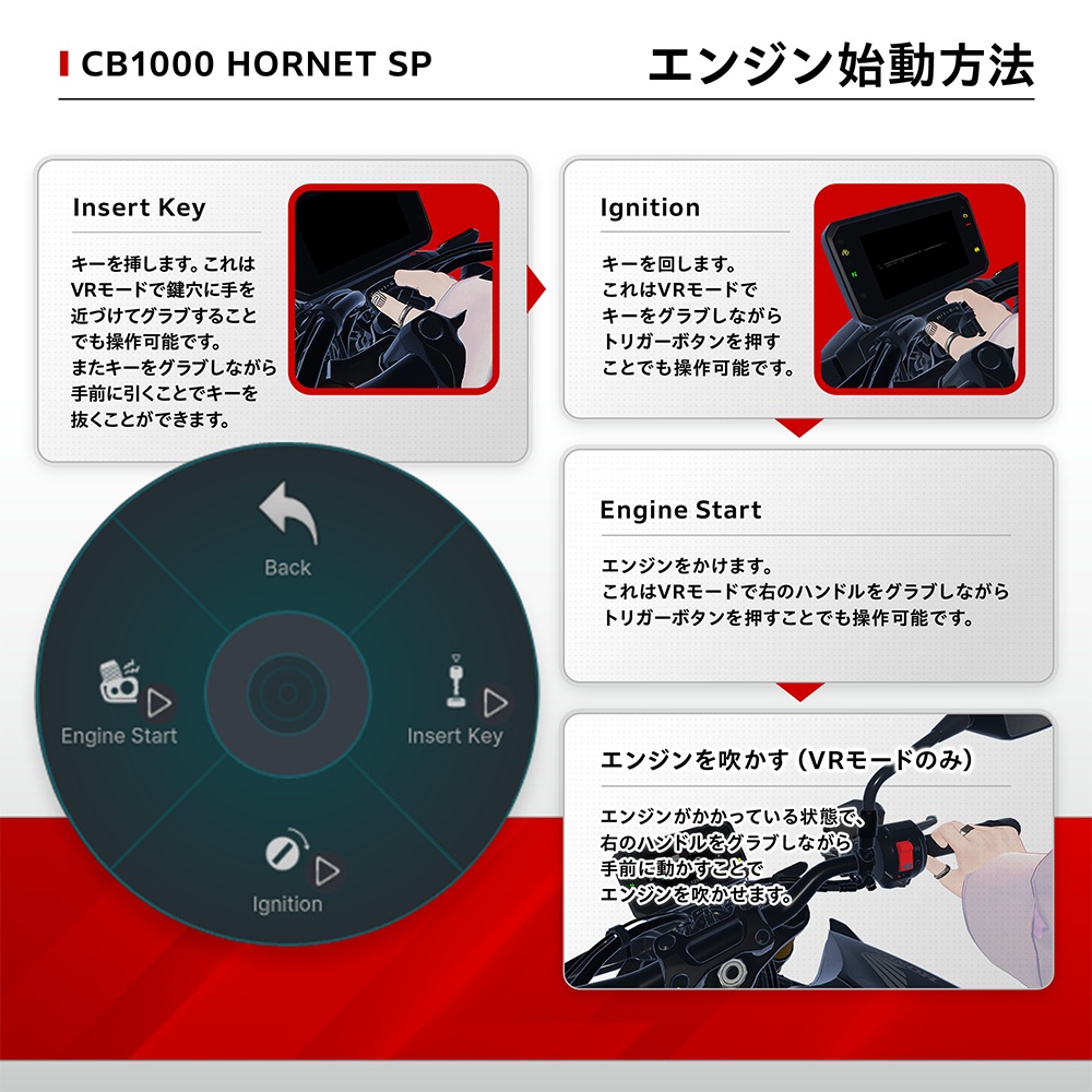 【VRChat向け/対応アバター多数】CB1000 Hornet SP(アバターギミック版)